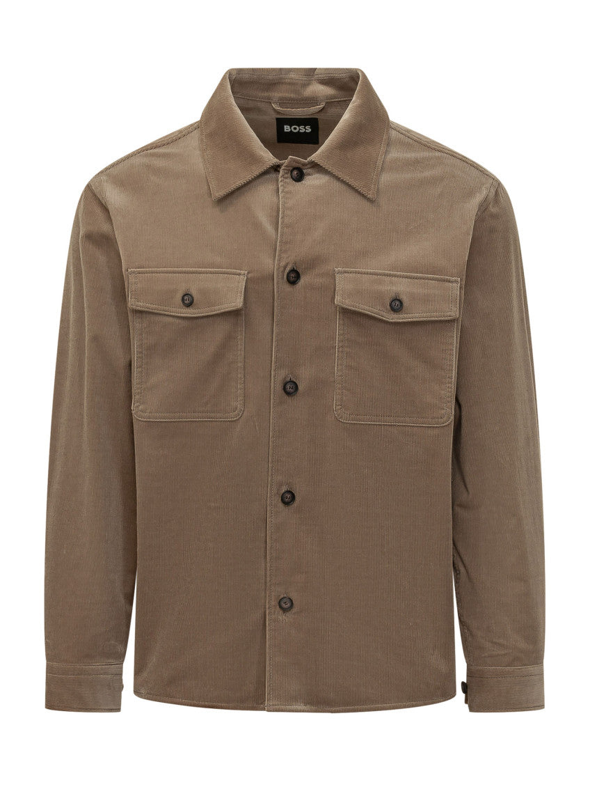 Brown Textured Shirt Jacket 1
