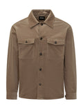 Brown Textured Shirt Jacket 1