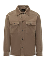 Brown Textured Shirt Jacket 1