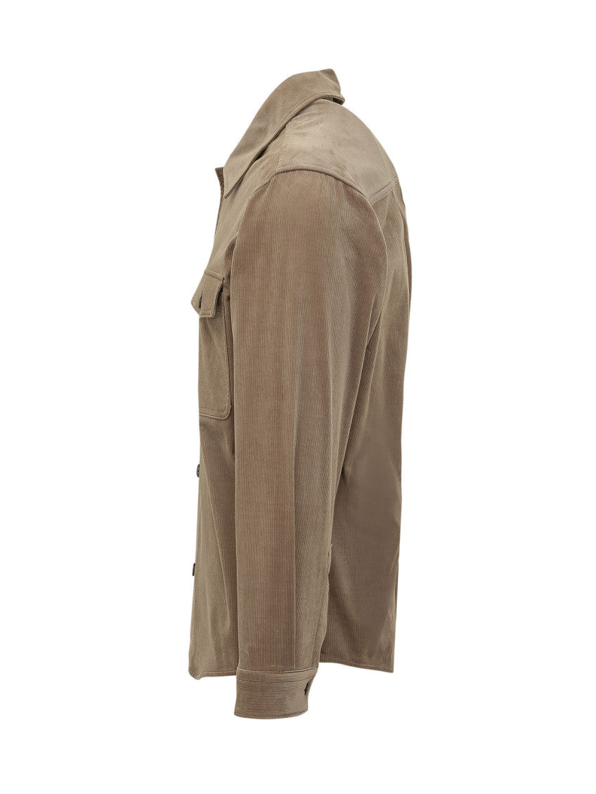 Brown Textured Shirt Jacket 3