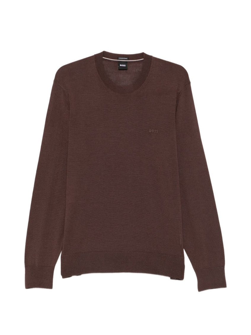 Brown Crew Neck Sweater 1