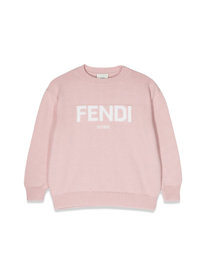 Girls Pink Logo Sweater 1