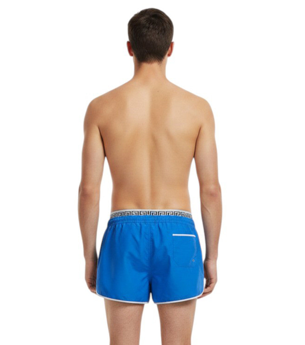 Blue Logo Band Swim Shorts 3