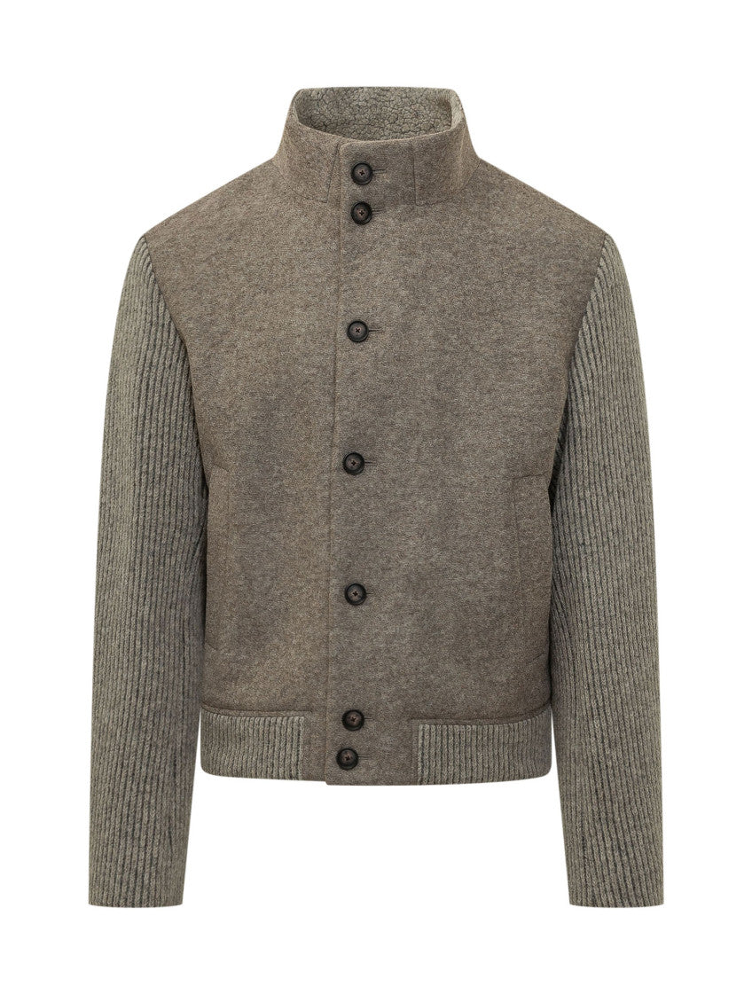 Light Brown Knitted Jacket 1
