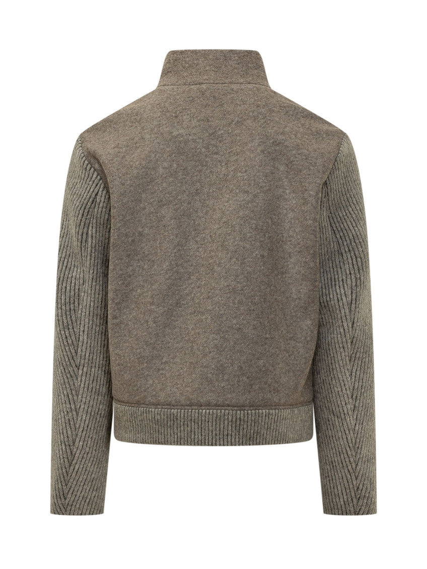 Light Brown Knitted Jacket 2