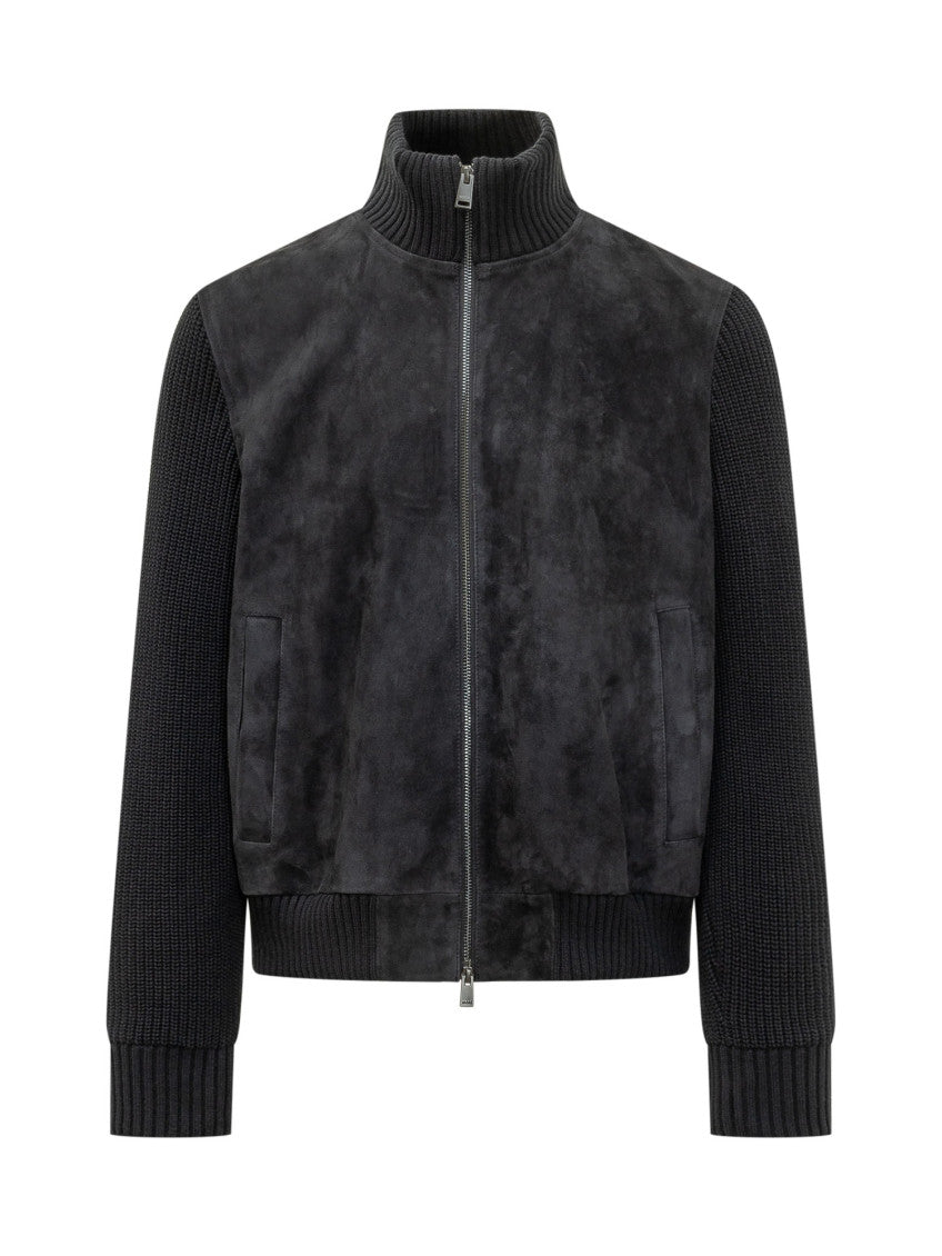 Black Mock Collar Jacket 1