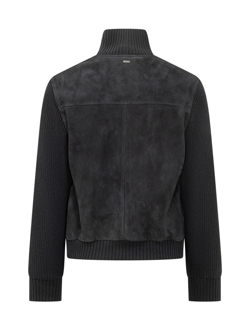 Black Mock Collar Jacket 2