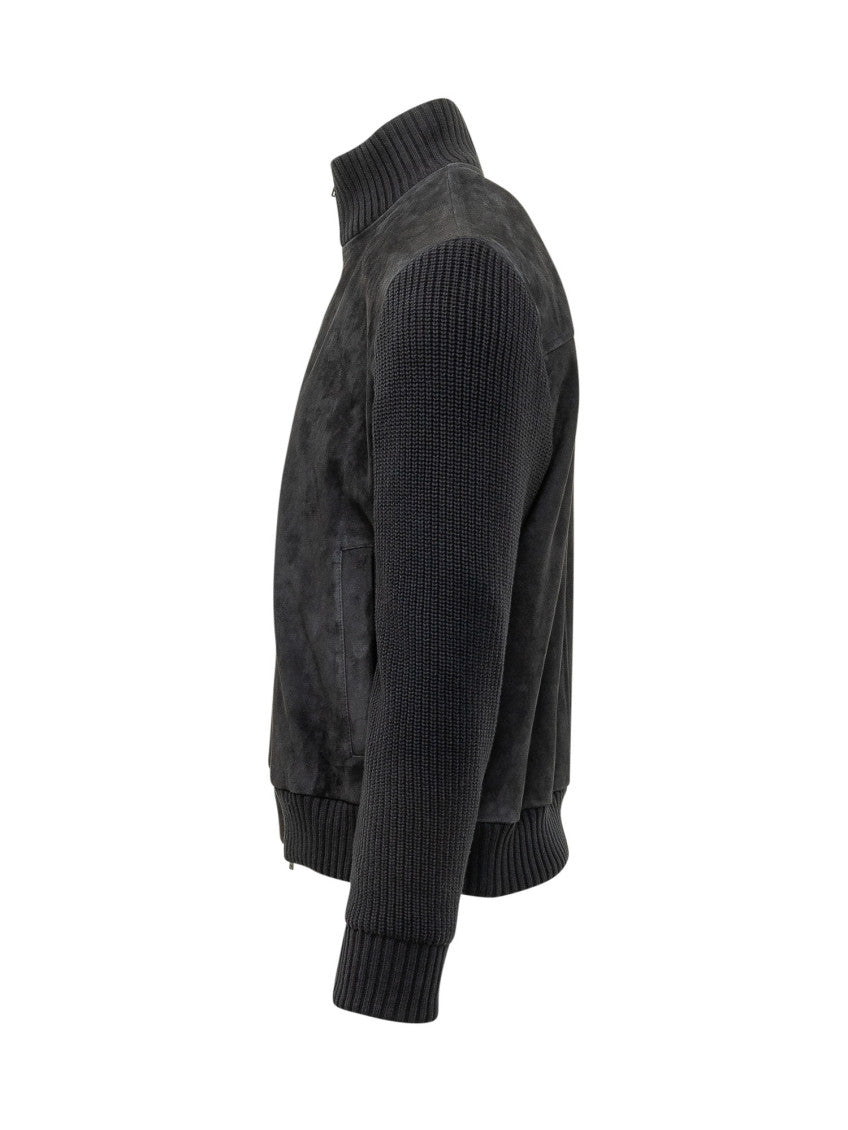 Black Mock Collar Jacket 3
