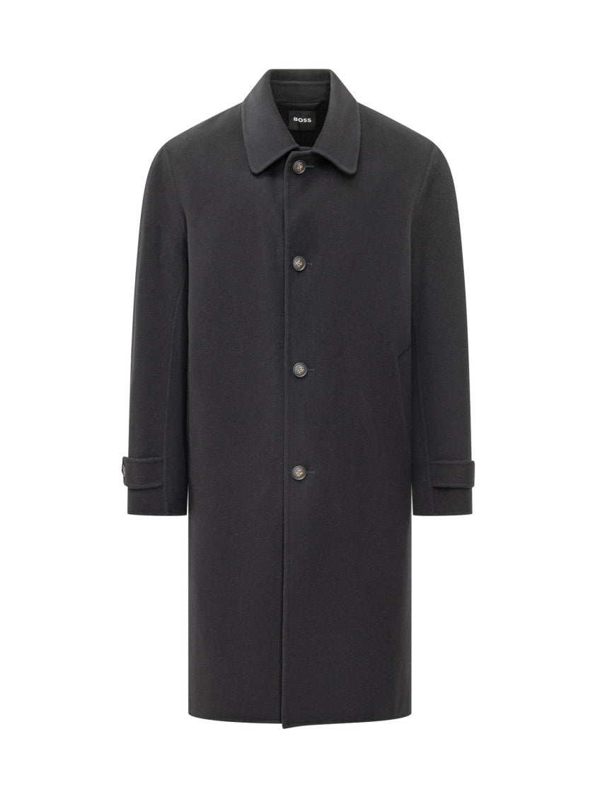 Black Single Breasted Coat 1