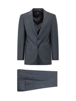 Grey Notched Lapel Suit 1
