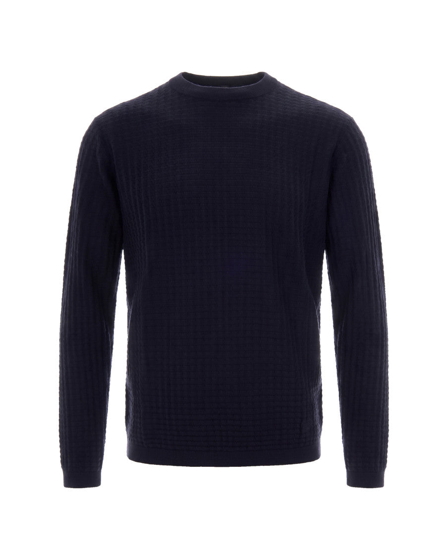 Blue Crew Neck Sweater 1