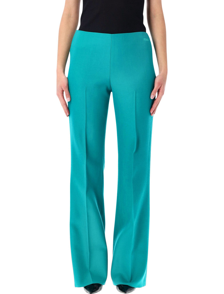 Light Blue Slim Flat Front Pants 1