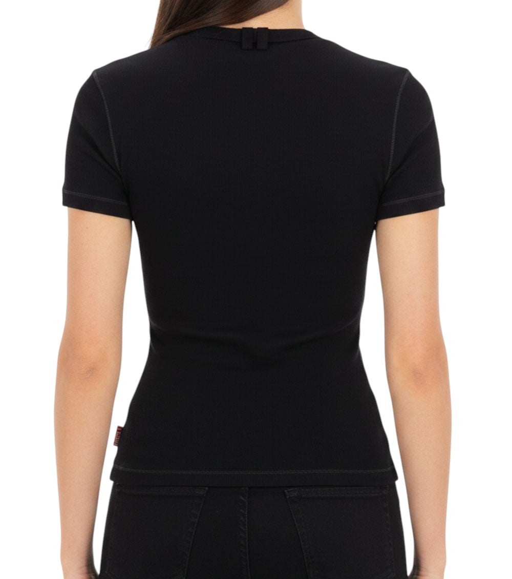 Black Solid Hood T-Shirt 2