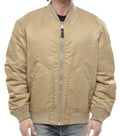 Brown Solid Bomber Jacket 1