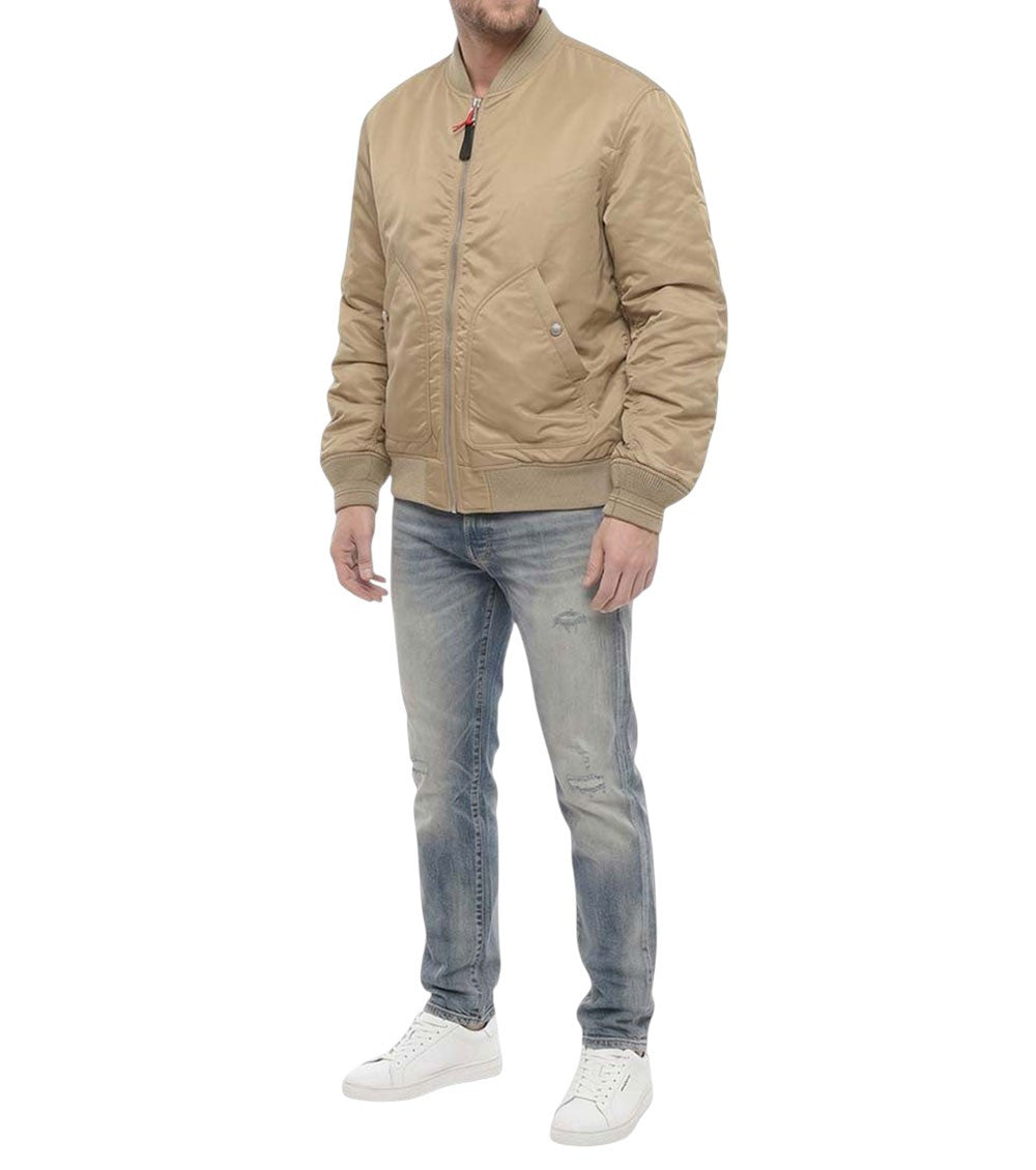 Brown Solid Bomber Jacket 4