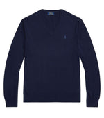 Navy Blue V Neck Sweater 1