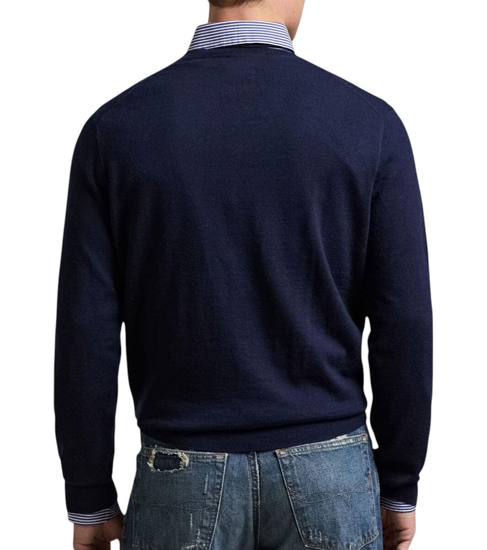 Navy Blue V Neck Sweater 3