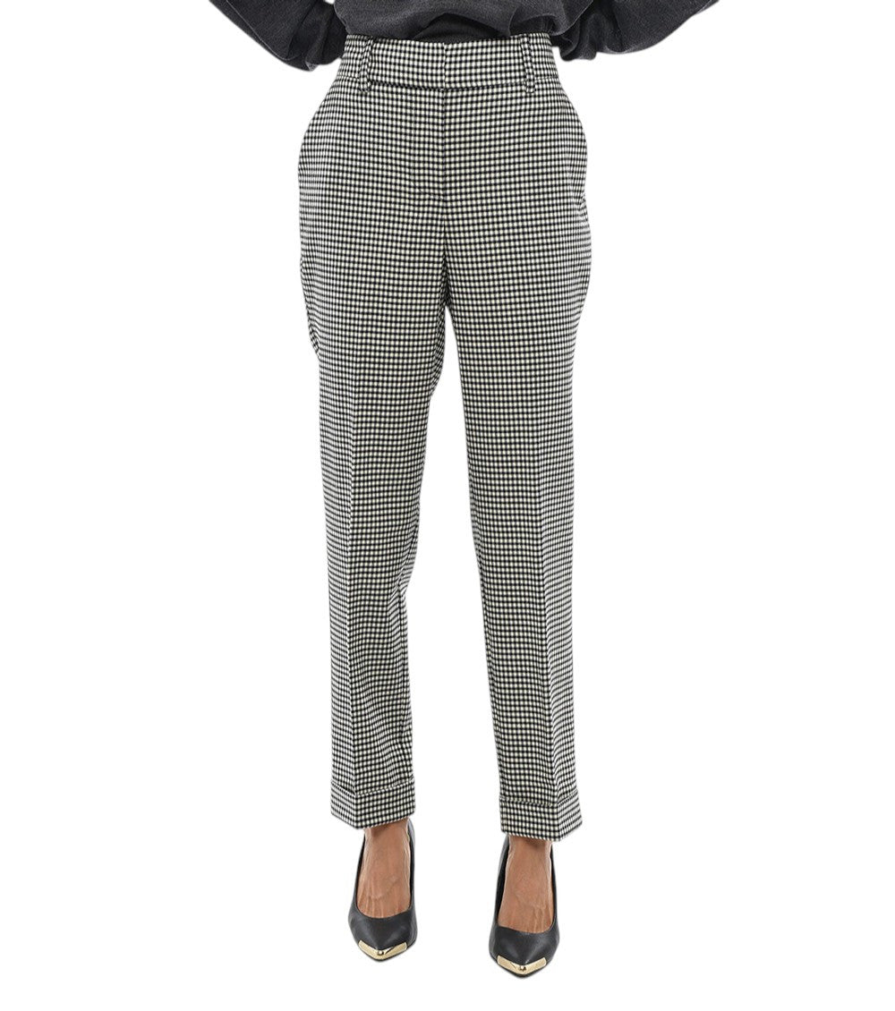 BlackWhite Slim Flat Front Pants 1