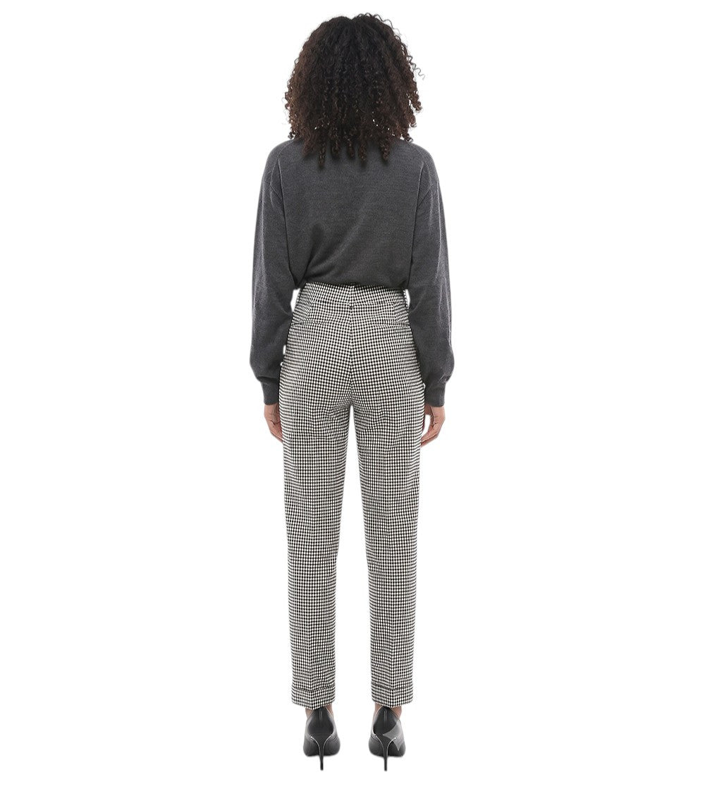 BlackWhite Slim Flat Front Pants 3
