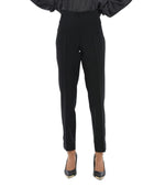 Black Straight Flat Front Pants 1