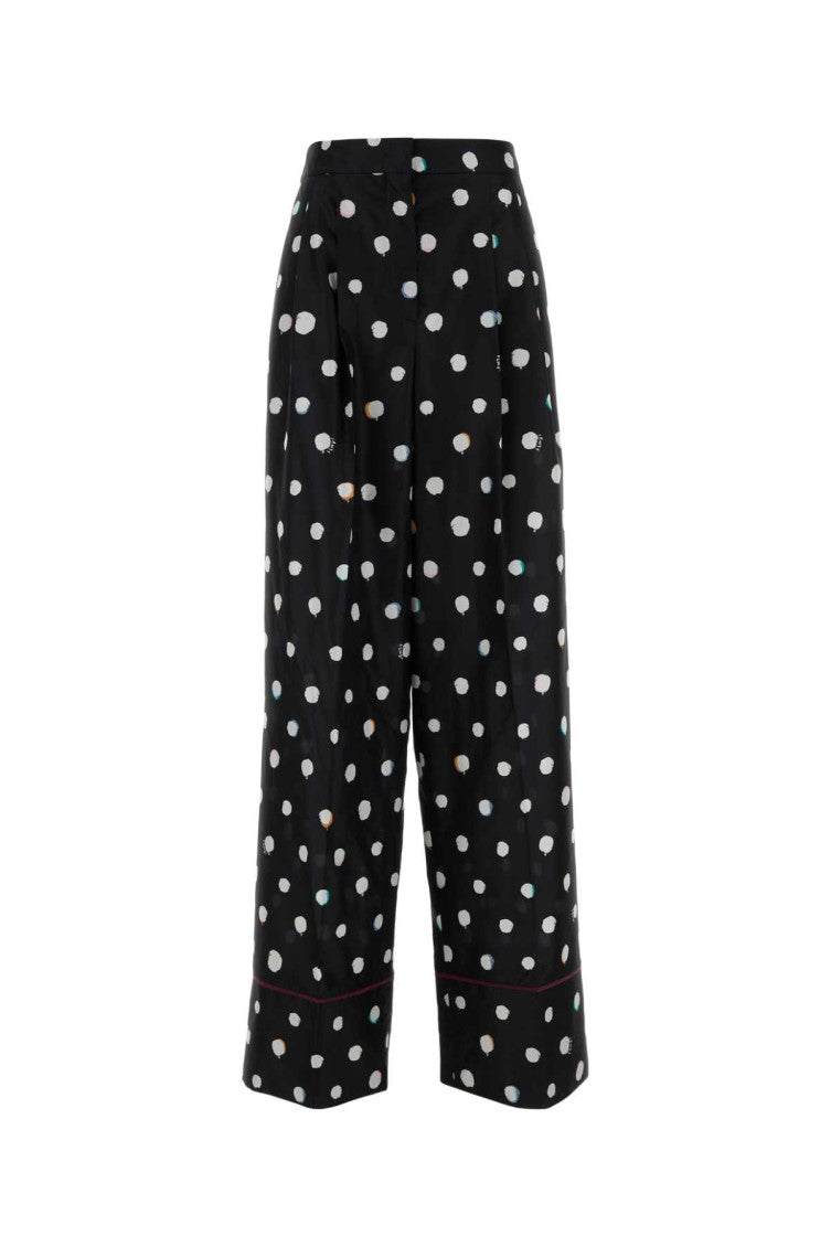 Black Relaxed Flat Front Pant 1