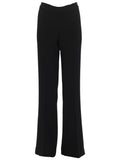 Black Flared Flat Front Pants 1