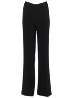 Black Flared Flat Front Pants 1