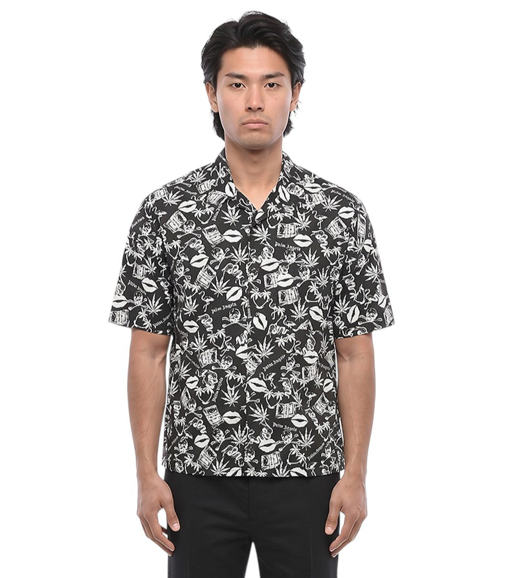 Black Graphic Print Shirt 1