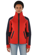 Red Mock Collar Jacket 1