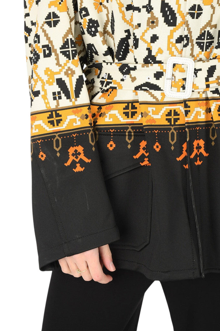 Multicolor Floral Shirt Collar Jacket 3