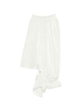 White Solid Ruffle Top 1