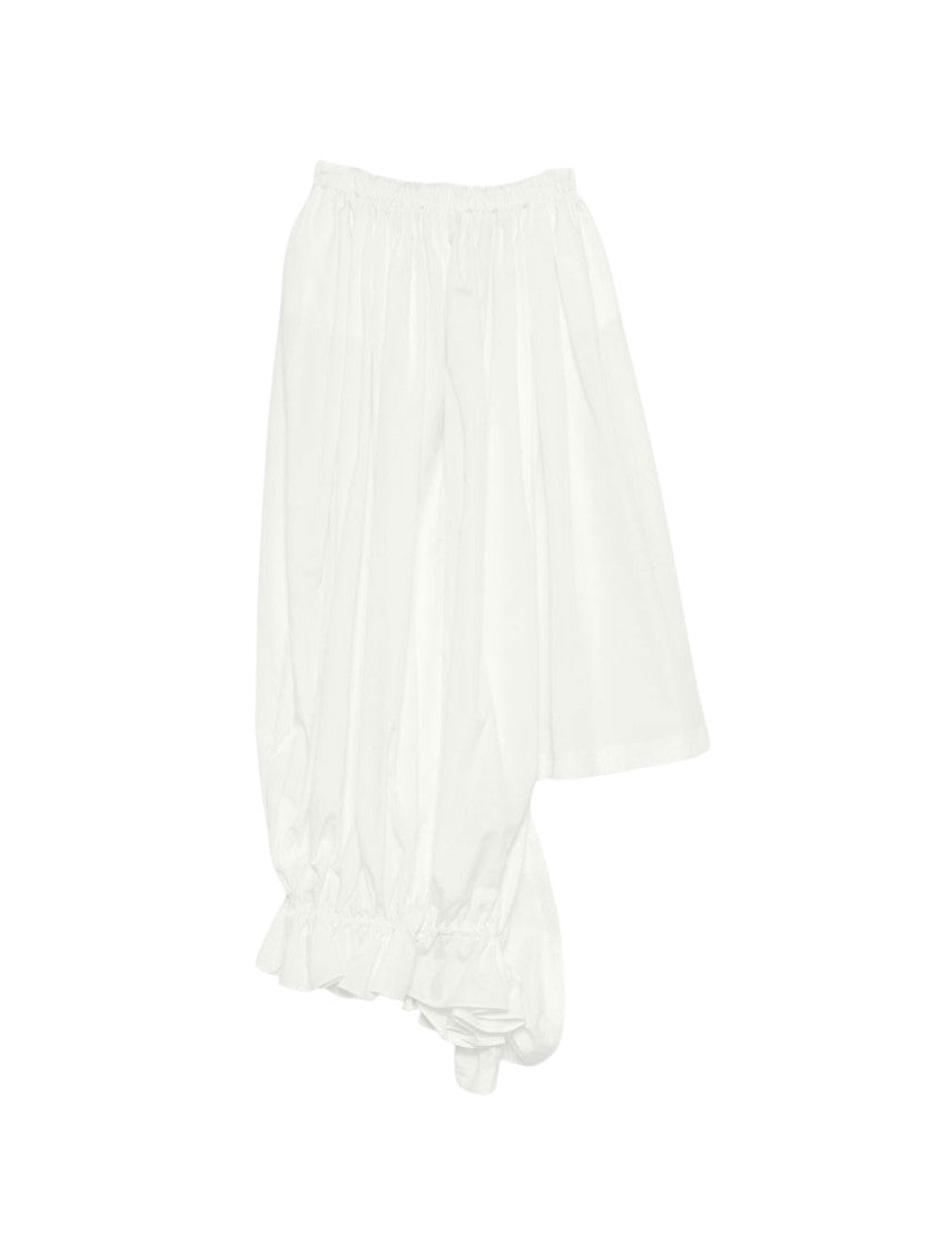 White Solid Ruffle Top 2