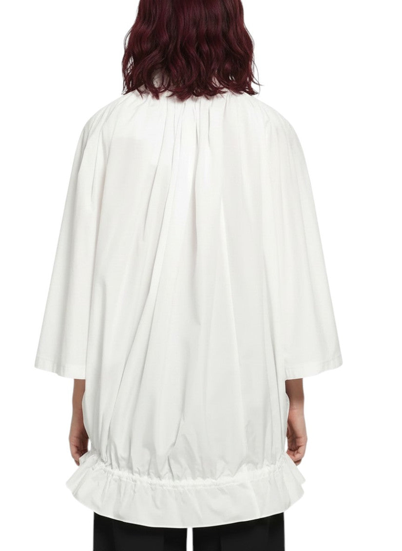 White Solid Ruffle Top 4