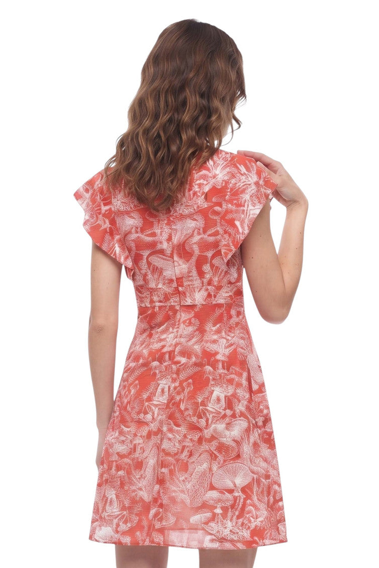 Red Sweet Heart Neck Mini Dress 2