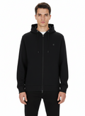 Black Zip Up Logo Hoodie 1