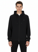 Black Zip Up Logo Hoodie 1