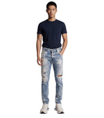 Blue Slim Distressed Jeans 1