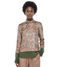 Multicolor Camo Mock Collar Top 1