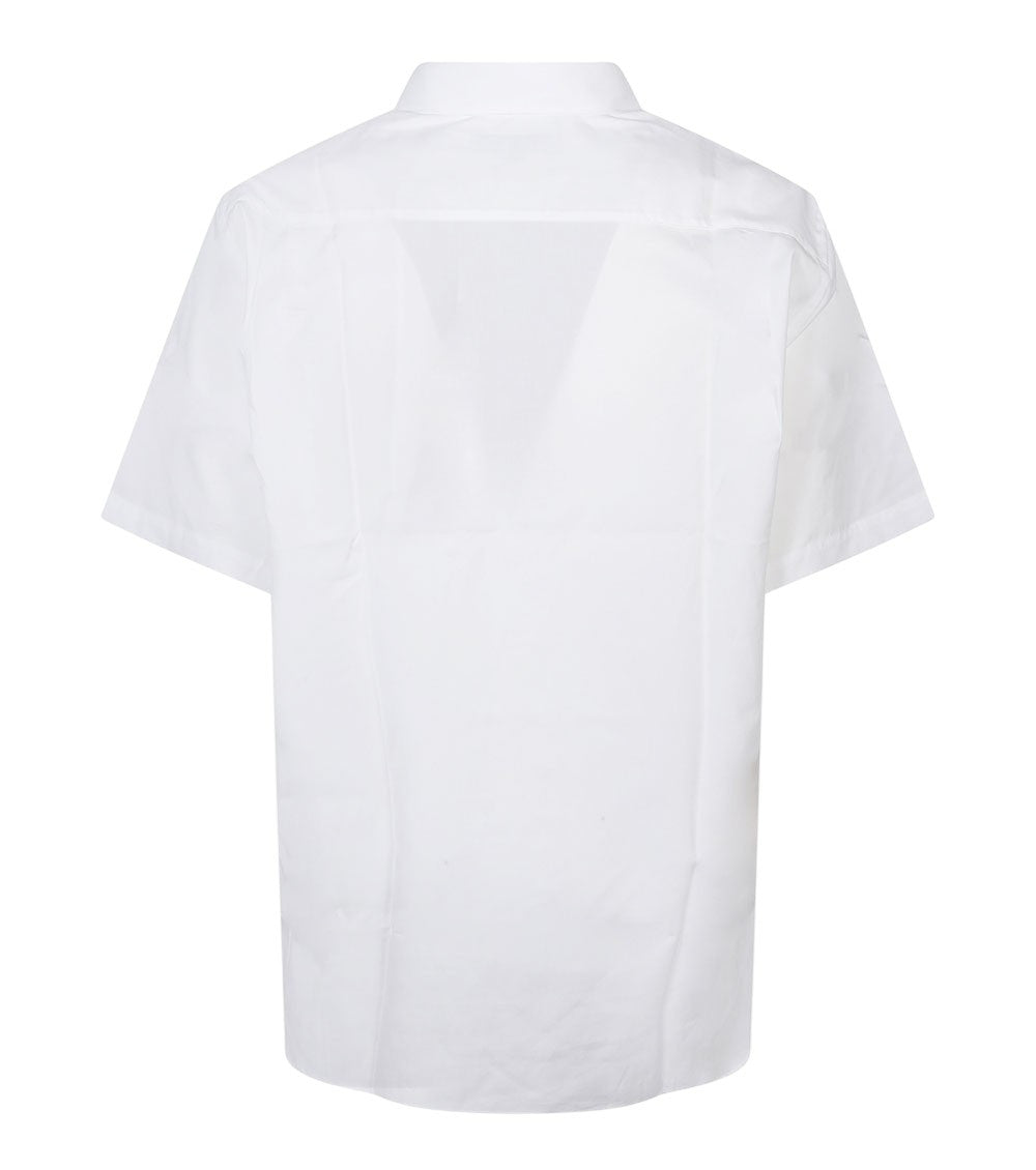 White Relaxed Solid Shirt 2