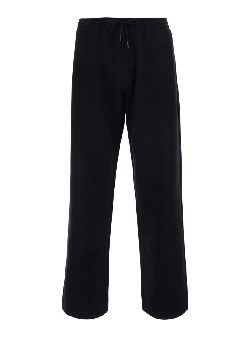 Black Regular Drawstring Pants 1