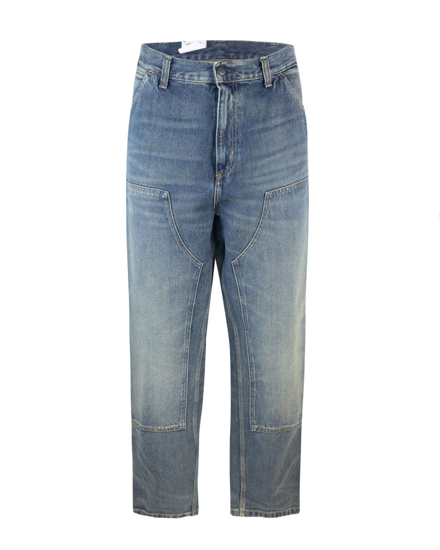Blue Loose Mid Rise Jeans 1
