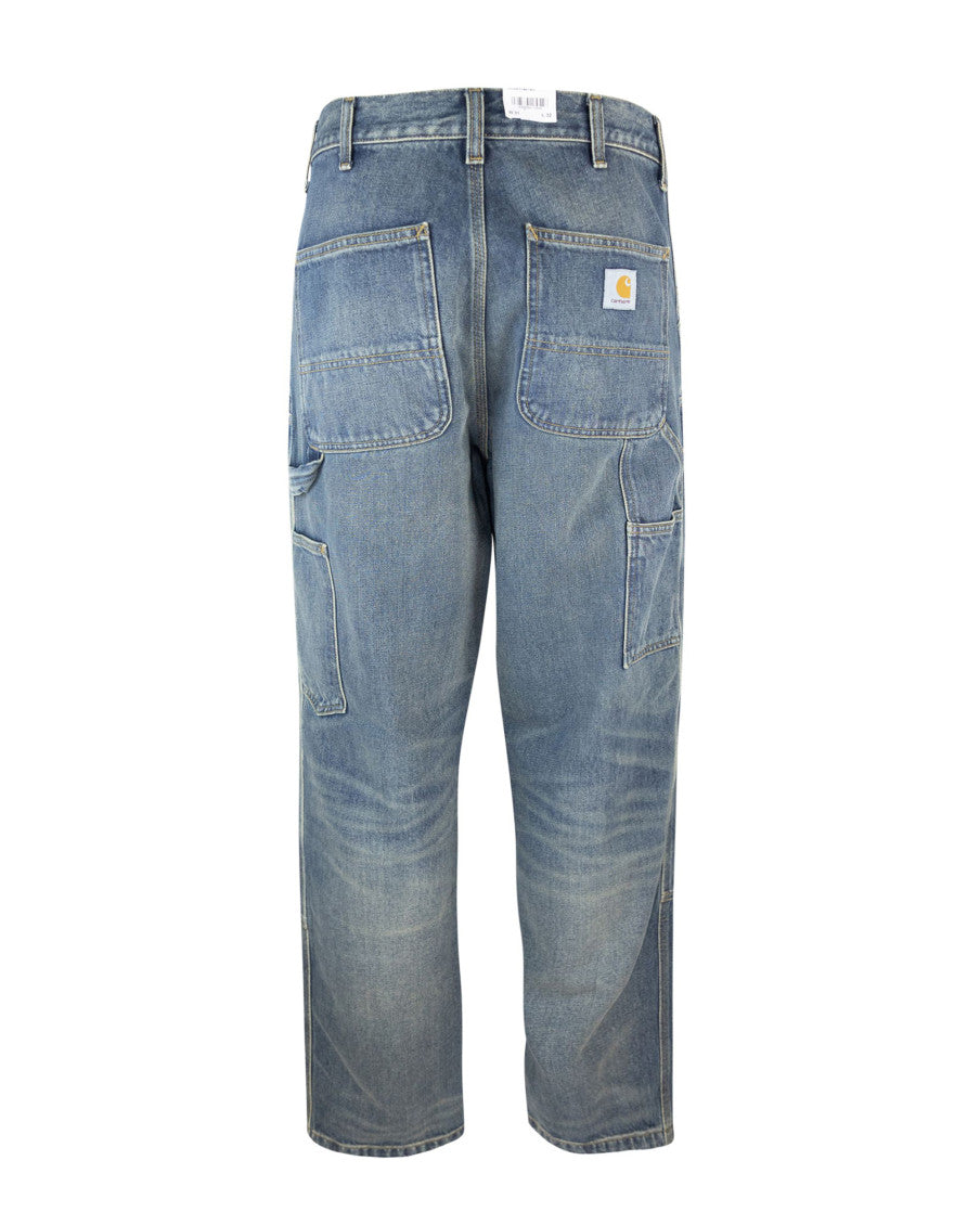 Blue Loose Mid Rise Jeans 2