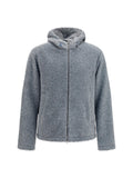 Grey Textured Hood Jacket 1