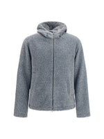 Grey Textured Hood Jacket 1