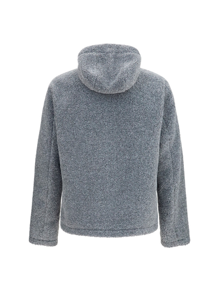 Grey Textured Hood Jacket 3