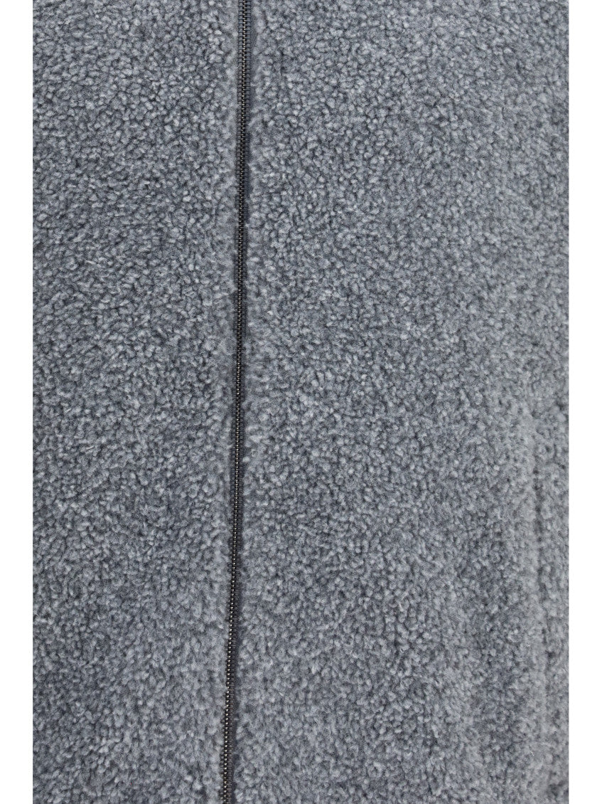 Grey Textured Hood Jacket 5