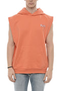 Orange Sleeveless Hoodie 1