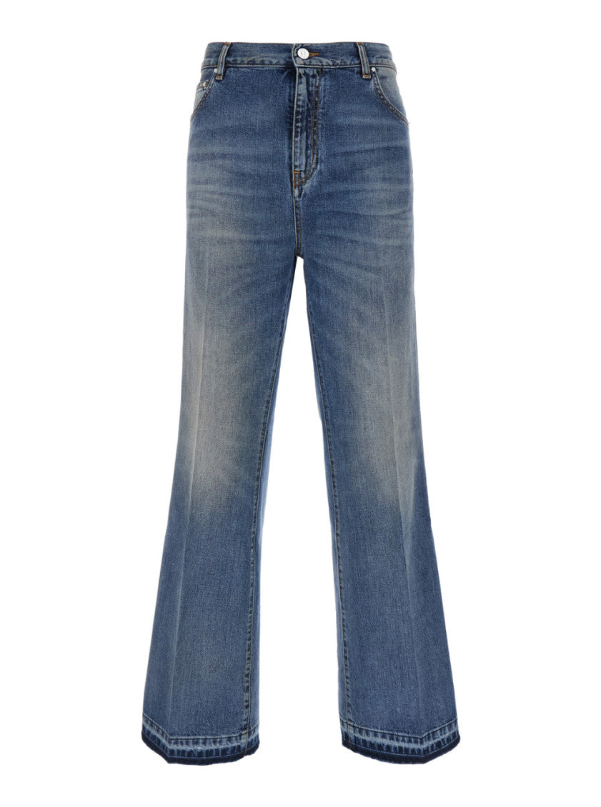 Blue Mid Rise Jeans 1