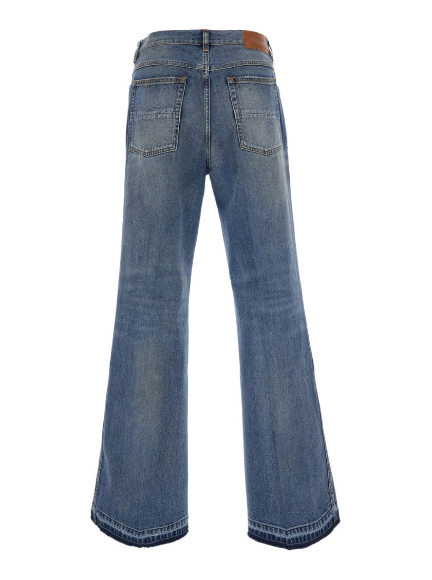Blue Mid Rise Jeans 2