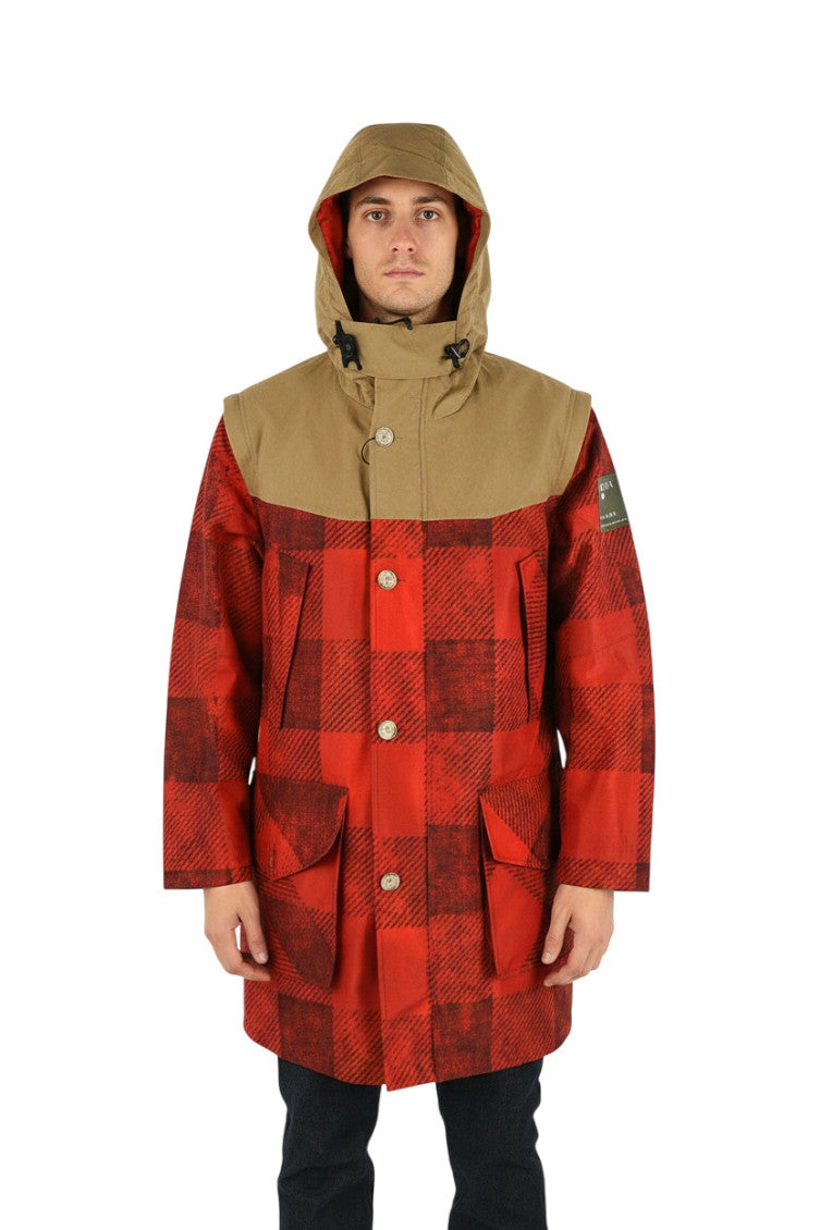 Red Hooded Parka Jacket 1